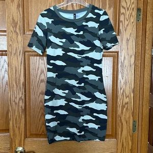 Camo fitted mini dress